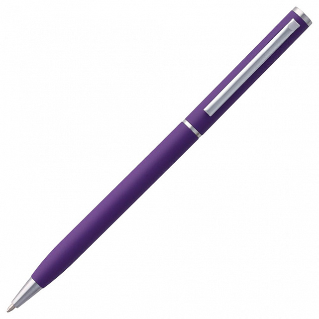 Ручка шариковая Hotel Chrome, ver.2, фиолетовая с логотипом в Санкт-Петербурге заказать по выгодной цене в кибермаркете AvroraStore