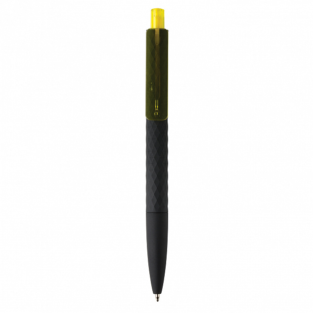 Черная ручка X3 Smooth Touch, желтый с логотипом в Санкт-Петербурге заказать по выгодной цене в кибермаркете AvroraStore