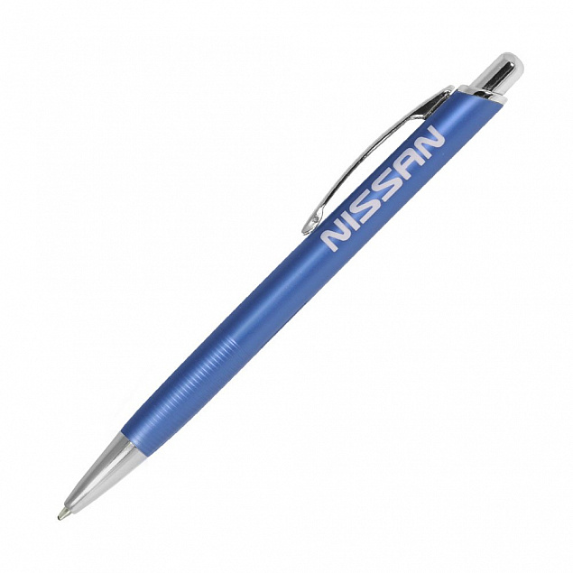 Шариковая ручка Cardin, синяя/хром с логотипом в Санкт-Петербурге заказать по выгодной цене в кибермаркете AvroraStore