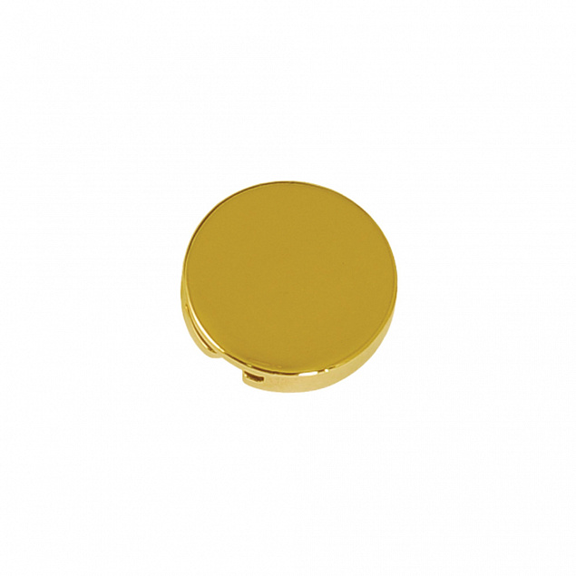 Шильд бегунок на резинку круг D18*3 мм мет. золотое покрытие с логотипом в Санкт-Петербурге заказать по выгодной цене в кибермаркете AvroraStore
