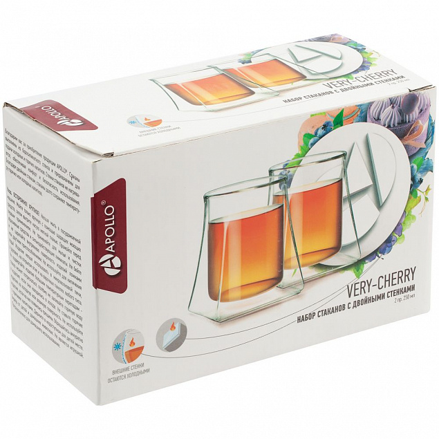 Набор стаканов с двойными стенками Very-Cherry с логотипом в Санкт-Петербурге заказать по выгодной цене в кибермаркете AvroraStore
