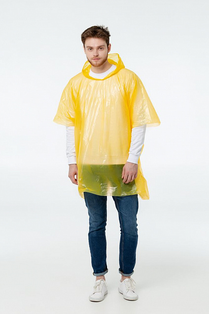 Дождевик-пончо RainProof, желтый с логотипом в Санкт-Петербурге заказать по выгодной цене в кибермаркете AvroraStore