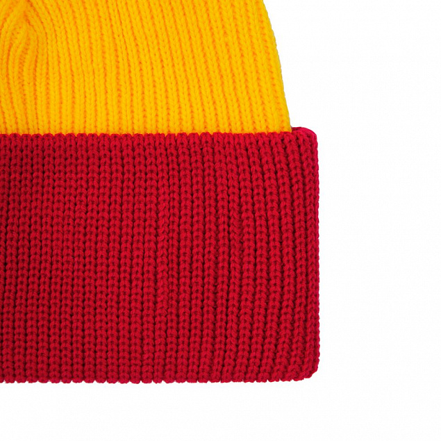 Шапка Snappy, желтая с красным с логотипом в Санкт-Петербурге заказать по выгодной цене в кибермаркете AvroraStore