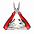 Мультиинструмент "Нюрнберг" - Красный PP с логотипом в Санкт-Петербурге заказать по выгодной цене в кибермаркете AvroraStore