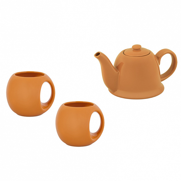 Набор чайный "СлуЧАЙный восторг", оранжевый/белый с логотипом в Санкт-Петербурге заказать по выгодной цене в кибермаркете AvroraStore