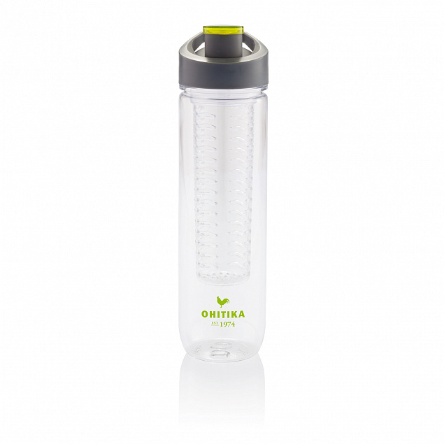 Бутылка для воды Tritan с контейнером для фруктов, 800 мл, зеленый с логотипом в Санкт-Петербурге заказать по выгодной цене в кибермаркете AvroraStore