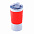 Термокружка вакуумная 'Funny" белая, красная, силикон с логотипом в Санкт-Петербурге заказать по выгодной цене в кибермаркете AvroraStore