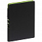 Ежедневник Flexpen Black, недатированный, черный с зеленым с логотипом в Санкт-Петербурге заказать по выгодной цене в кибермаркете AvroraStore