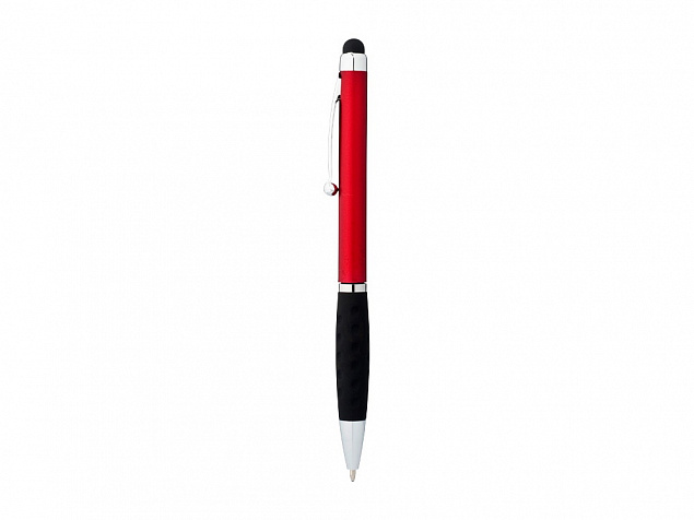 Ручка-стилус шариковая Ziggy синие чернила, красный/черный с логотипом в Санкт-Петербурге заказать по выгодной цене в кибермаркете AvroraStore