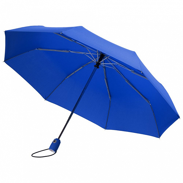 Зонт складной AOC, синий с логотипом в Санкт-Петербурге заказать по выгодной цене в кибермаркете AvroraStore