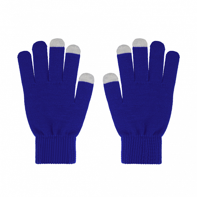 Перчатки женские для работы с сенсорными экранами, синие# с логотипом в Санкт-Петербурге заказать по выгодной цене в кибермаркете AvroraStore