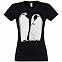Футболка женская Like a Penguin, черная с логотипом в Санкт-Петербурге заказать по выгодной цене в кибермаркете AvroraStore