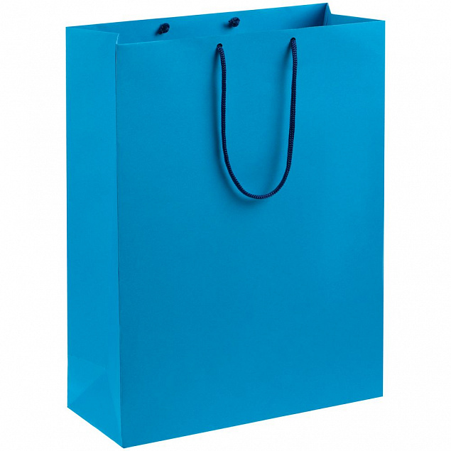 Пакет бумажный Porta XL, голубой с логотипом в Санкт-Петербурге заказать по выгодной цене в кибермаркете AvroraStore