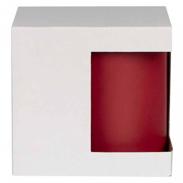 Коробка для кружки с окном Cupcase, белая с логотипом в Санкт-Петербурге заказать по выгодной цене в кибермаркете AvroraStore
