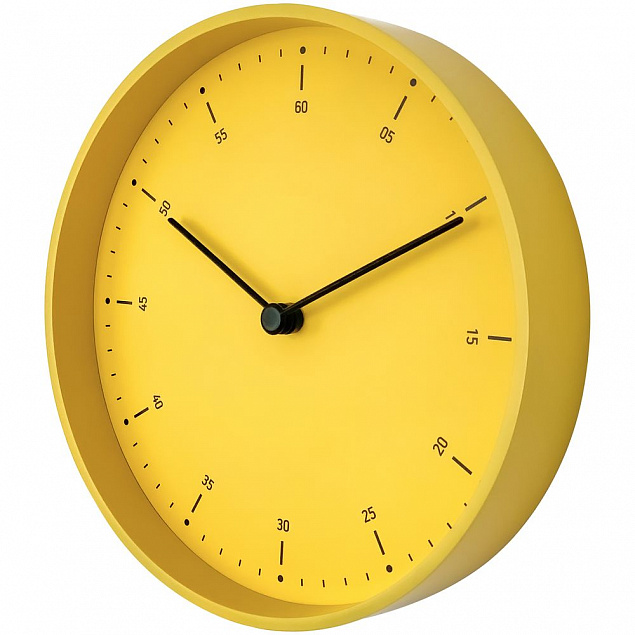 Часы настенные Cleo, желтые с логотипом в Санкт-Петербурге заказать по выгодной цене в кибермаркете AvroraStore