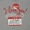 Футболка Hello! I Love You!, серый меланж с логотипом в Санкт-Петербурге заказать по выгодной цене в кибермаркете AvroraStore