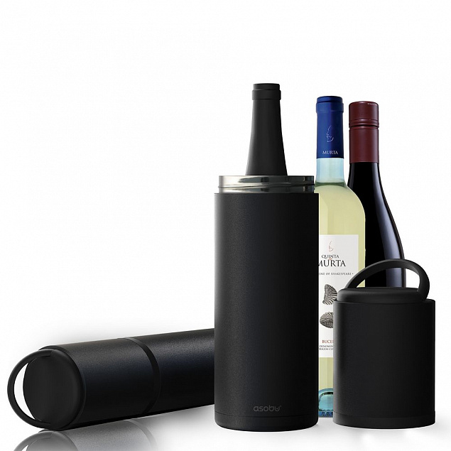 Термофутляр для вина Vin Blanc, черный с логотипом в Санкт-Петербурге заказать по выгодной цене в кибермаркете AvroraStore