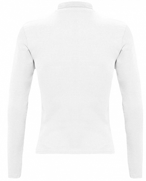 Рубашка поло женская с длинным рукавом PODIUM 210 белая с логотипом в Санкт-Петербурге заказать по выгодной цене в кибермаркете AvroraStore