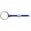 Элемент брелка-конструктора «Хлястик с кольцом и зажимом», синий с логотипом в Санкт-Петербурге заказать по выгодной цене в кибермаркете AvroraStore