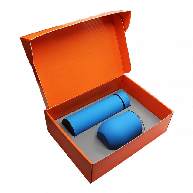 Набор Hot Box C (софт-тач) G, голубой с логотипом в Санкт-Петербурге заказать по выгодной цене в кибермаркете AvroraStore