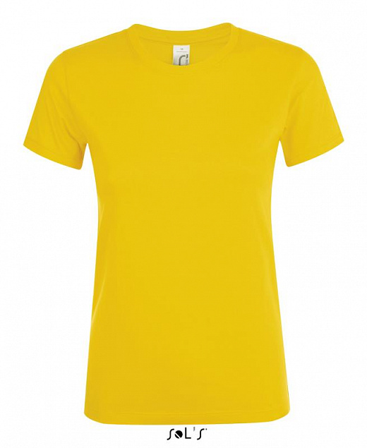 Фуфайка (футболка) REGENT женская,Жёлтый L с логотипом в Санкт-Петербурге заказать по выгодной цене в кибермаркете AvroraStore
