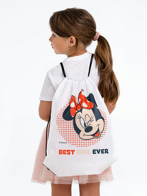 Рюкзак «Минни Маус. Best Girl Ever», белый с логотипом в Санкт-Петербурге заказать по выгодной цене в кибермаркете AvroraStore