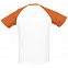Футболка мужская двухцветная FUNKY 150, белая с оранжевым с логотипом в Санкт-Петербурге заказать по выгодной цене в кибермаркете AvroraStore
