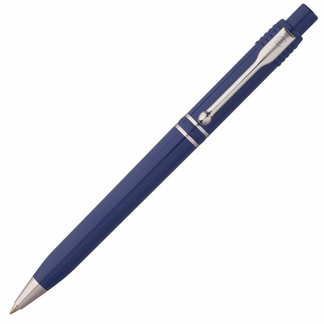 Ручка шариковая Raja Chrome, синяя с логотипом в Санкт-Петербурге заказать по выгодной цене в кибермаркете AvroraStore