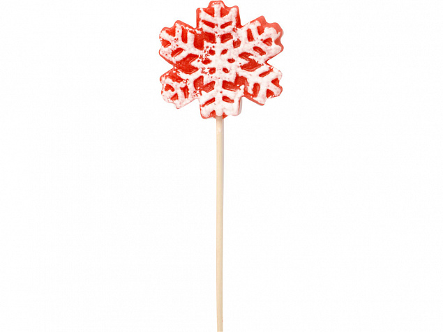 Карамель леденцовая на сахаре 3Д Снежинка, 40г, красная с логотипом в Санкт-Петербурге заказать по выгодной цене в кибермаркете AvroraStore