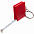 Брелок с рулеткой Square ver.2, красный с логотипом в Санкт-Петербурге заказать по выгодной цене в кибермаркете AvroraStore