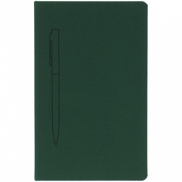 Ежедневник Magnet Shall с ручкой, зеленый с логотипом в Санкт-Петербурге заказать по выгодной цене в кибермаркете AvroraStore
