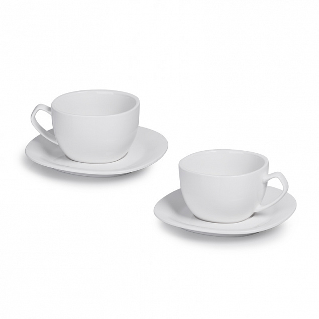 Набор чайный "Мгновение"на 2 персоны, белый с логотипом в Санкт-Петербурге заказать по выгодной цене в кибермаркете AvroraStore