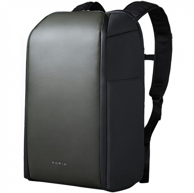 Рюкзак FlipPack, черный с зеленым с логотипом в Санкт-Петербурге заказать по выгодной цене в кибермаркете AvroraStore