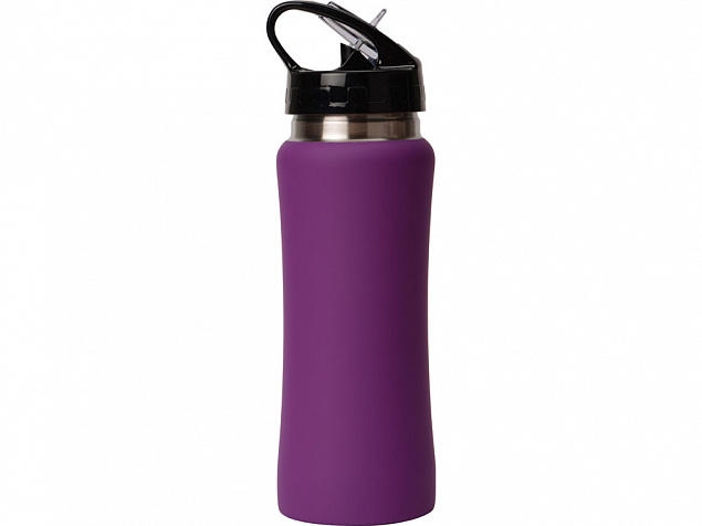 Бутылка спортивная Коста-Рика 600мл, фиолетовый с логотипом в Санкт-Петербурге заказать по выгодной цене в кибермаркете AvroraStore