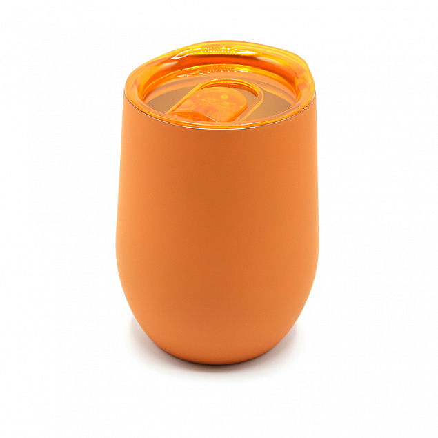 Термокружка с двойной стенкой SOFTO софт-тач, оранжевый с логотипом в Санкт-Петербурге заказать по выгодной цене в кибермаркете AvroraStore