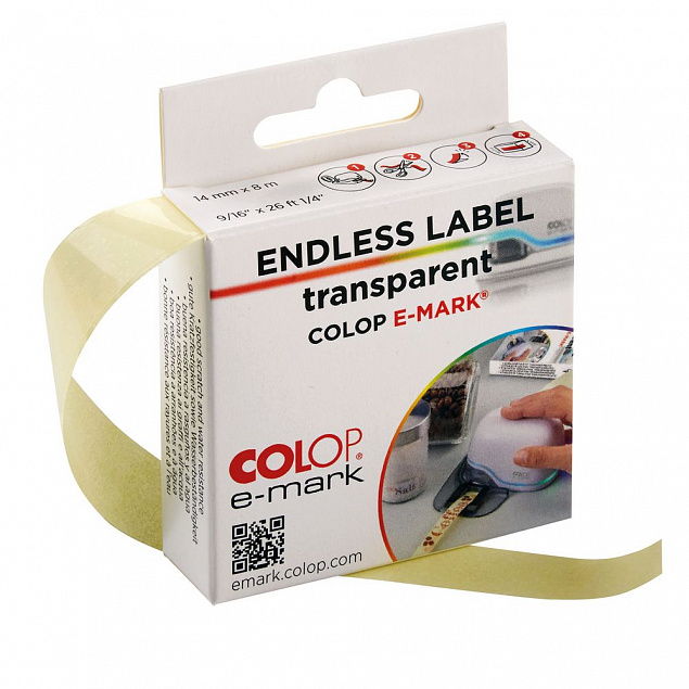 Клейкая лента для принтера Colop e-mark, прозрачная с логотипом в Санкт-Петербурге заказать по выгодной цене в кибермаркете AvroraStore