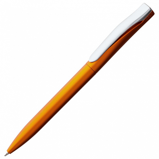 Ручка шариковая Pin Silver, оранжевая с логотипом в Санкт-Петербурге заказать по выгодной цене в кибермаркете AvroraStore
