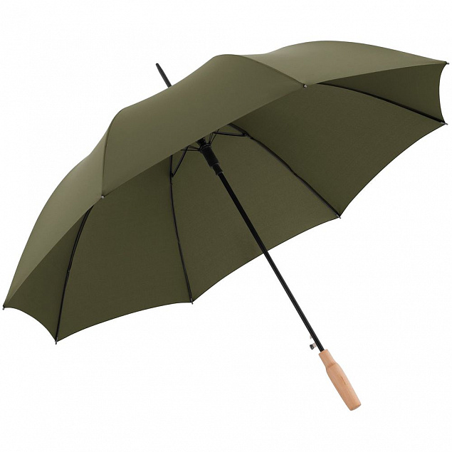 Зонт-трость Nature Stick AC, зеленый с логотипом в Санкт-Петербурге заказать по выгодной цене в кибермаркете AvroraStore