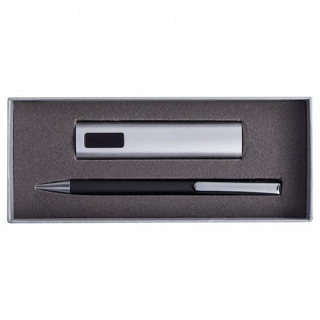Набор Snooper: аккумулятор и ручка , серебристый с логотипом в Санкт-Петербурге заказать по выгодной цене в кибермаркете AvroraStore