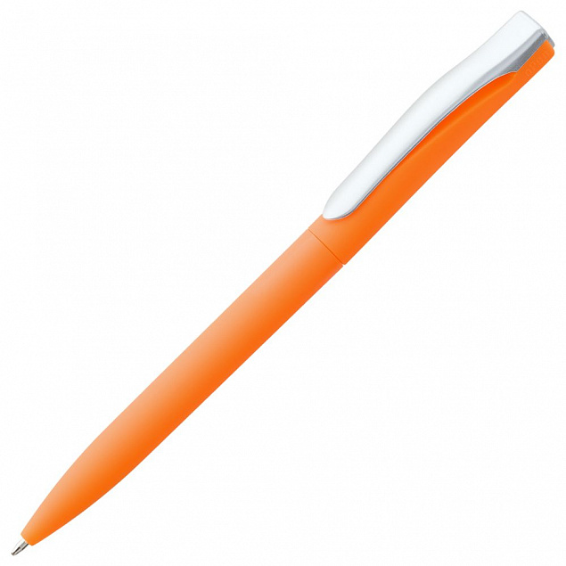 Ручка шариковая Pin Soft Touch, оранжевая с логотипом в Санкт-Петербурге заказать по выгодной цене в кибермаркете AvroraStore