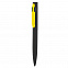 Ручка шариковая "Lip", черный/желтый, покрытие soft touch с логотипом в Санкт-Петербурге заказать по выгодной цене в кибермаркете AvroraStore