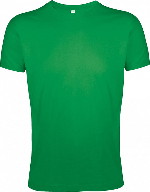 Футболка мужская приталенная REGENT FIT 150, ярко-зеленая с логотипом в Санкт-Петербурге заказать по выгодной цене в кибермаркете AvroraStore