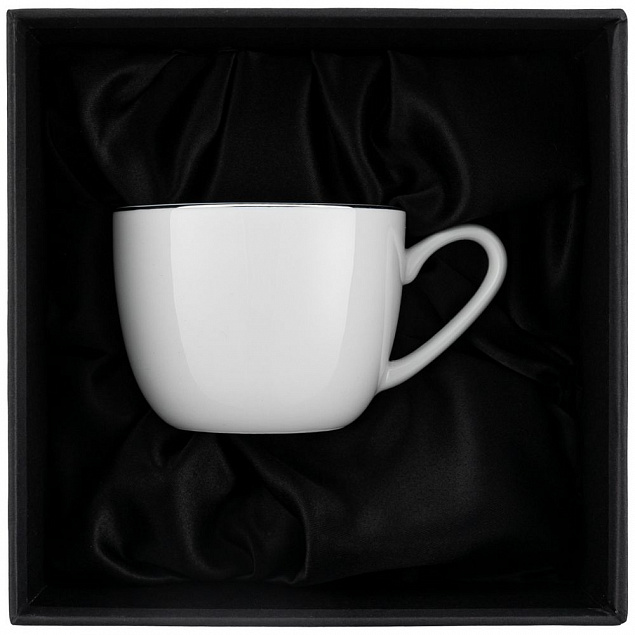 Кофейная пара Mansion Select, белая с серебристой отводкой с логотипом в Санкт-Петербурге заказать по выгодной цене в кибермаркете AvroraStore