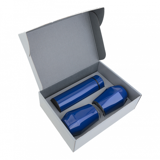 Набор Hot Box E2 grey (синий) с логотипом в Санкт-Петербурге заказать по выгодной цене в кибермаркете AvroraStore