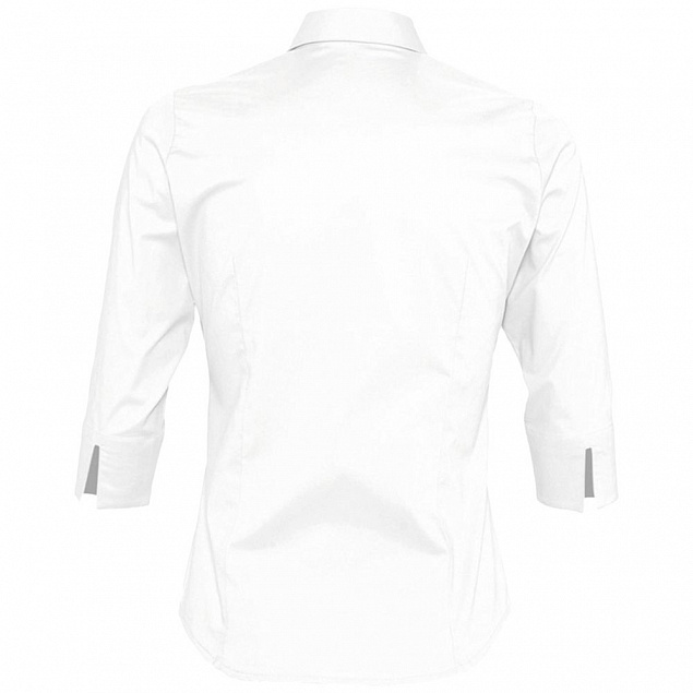 Рубашка женская с рукавом 3/4 EFFECT 140, белая с логотипом в Санкт-Петербурге заказать по выгодной цене в кибермаркете AvroraStore