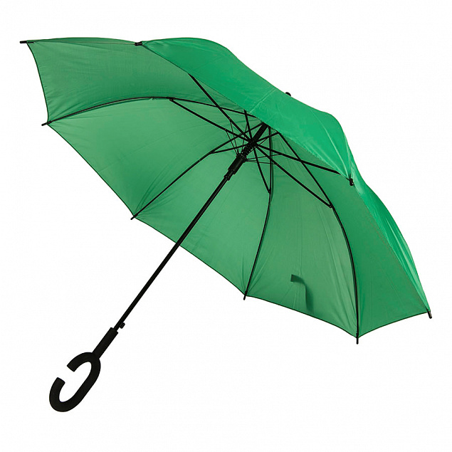 Зонт-трость HALRUM, пластиковая ручка, полуавтомат с логотипом в Санкт-Петербурге заказать по выгодной цене в кибермаркете AvroraStore