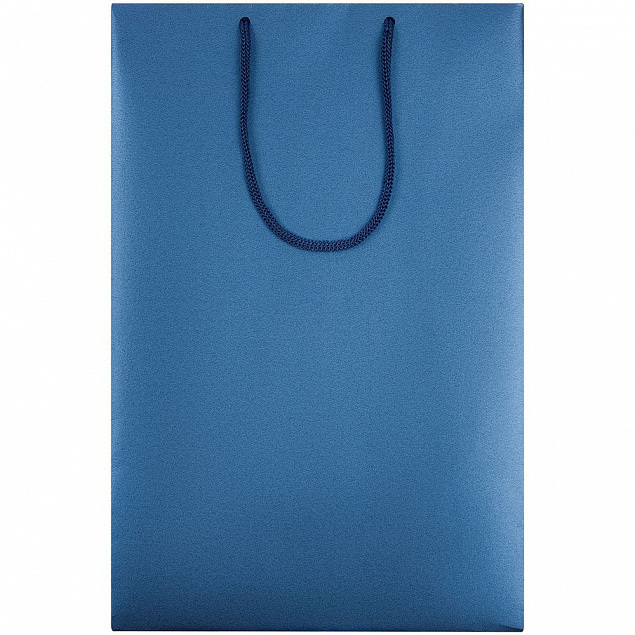 Пакет бумажный «Блеск», средний, синий с логотипом в Санкт-Петербурге заказать по выгодной цене в кибермаркете AvroraStore