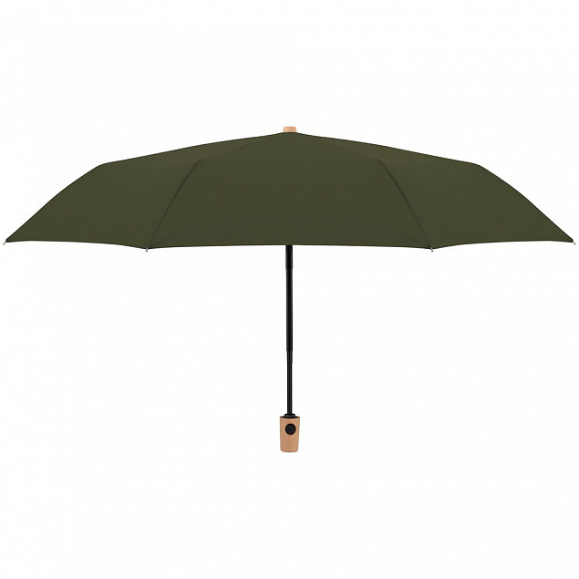 Зонт складной Nature Magic, зеленый с логотипом в Санкт-Петербурге заказать по выгодной цене в кибермаркете AvroraStore