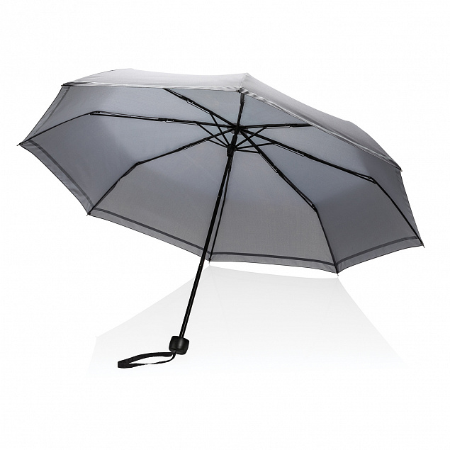 Компактный зонт Impact из RPET AWARE™ со светоотражающей полосой, 20.5" с логотипом в Санкт-Петербурге заказать по выгодной цене в кибермаркете AvroraStore