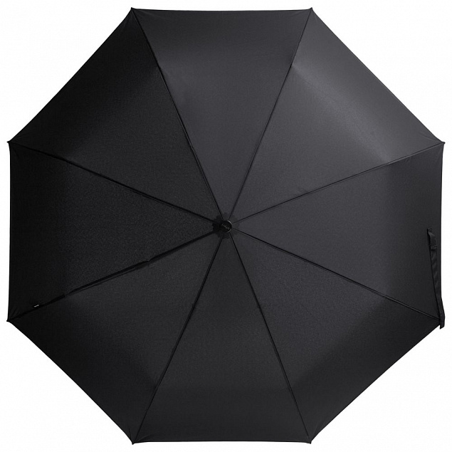 Зонт складной Floyd с кольцом, черный с логотипом в Санкт-Петербурге заказать по выгодной цене в кибермаркете AvroraStore